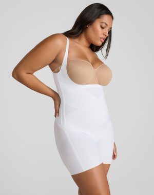 Open-Bust Mid-Thigh Bodysuit